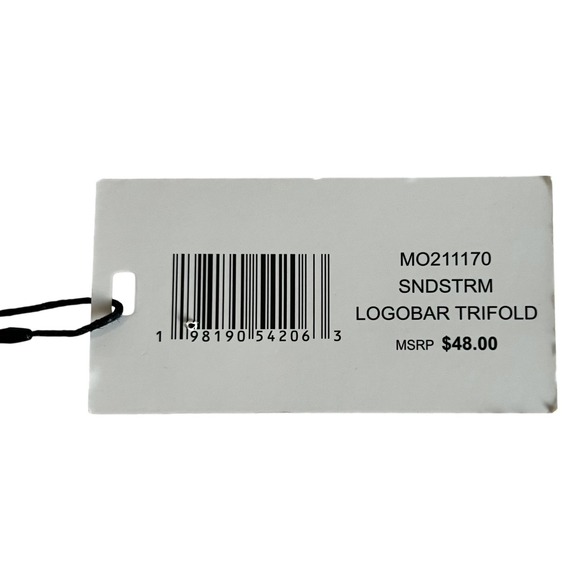 Steve Madden‎ Logobar SNDSTRM Trifold Wallet Wristlet Brown Neutral New - Picture 7 of 7